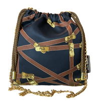 Load image into Gallery viewer, Designer Scarf Crossbody Drawstring Bag