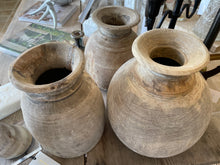 Load image into Gallery viewer, Antique Wood Jug/Pots