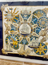 Load image into Gallery viewer, Vintage Scarf Framed HERMÈS | L'air Marin