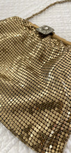 Load image into Gallery viewer, Vintage Gold Mesh Chain Bag Stone Clasp