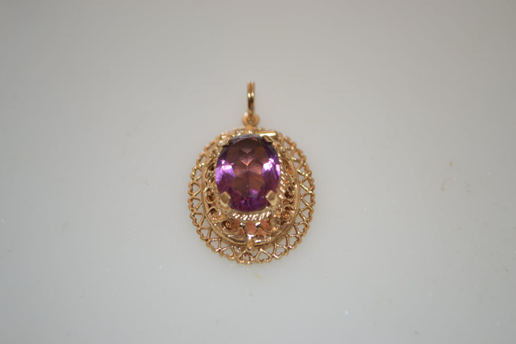 Vintage Amethyst Pendant 