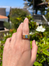 Load image into Gallery viewer, Vintage Double 5 Stone Ring &quot;MALA&quot;
