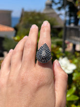 Load image into Gallery viewer, Vintage Black Pavé Diamond Ring &quot;VIEUX&quot;
