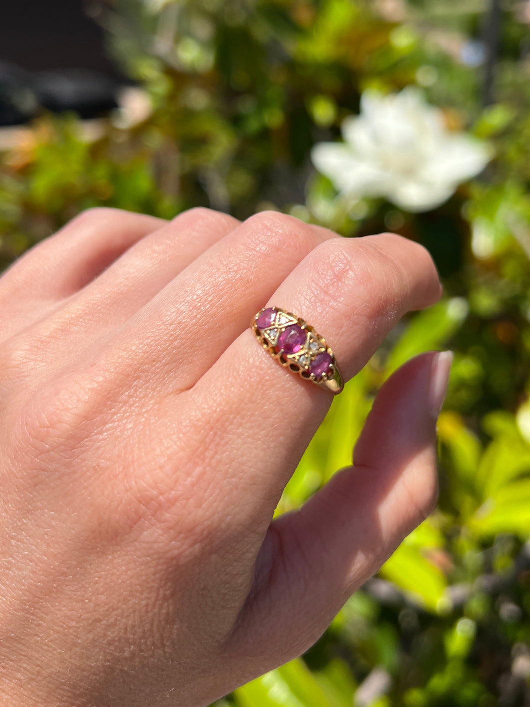 Vintage Pink Tourmaline Ring 