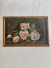 Load image into Gallery viewer, Vintage Rose Still Life Painting
