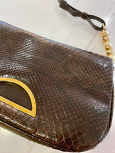 Load image into Gallery viewer, Vintage Dior Brown Python Bag

