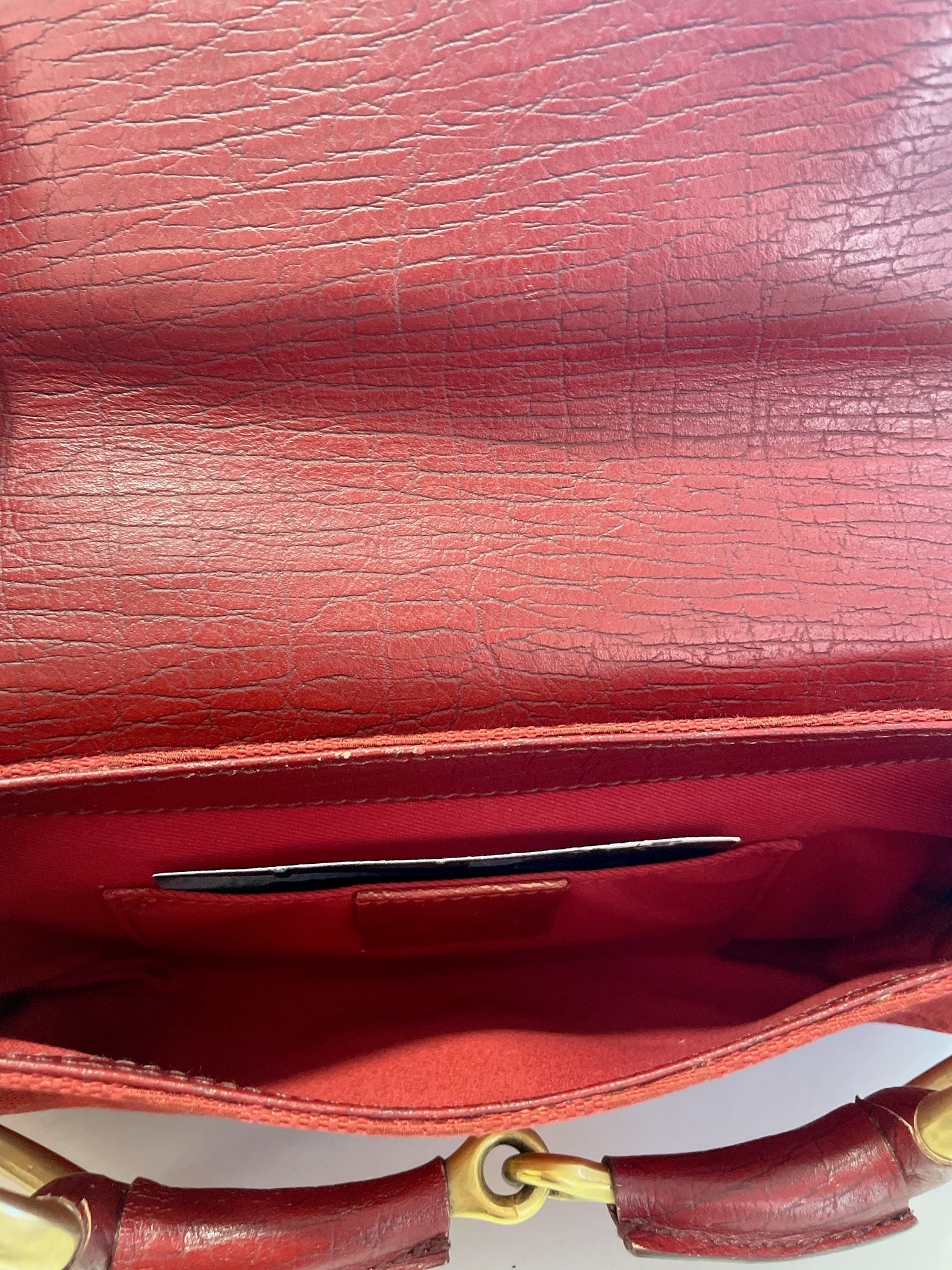 GUCCI 1955 Horsebit Red with Pink Bag
