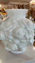 Load image into Gallery viewer, Vintage Milk Glass Vase &quot;Roses&quot;
