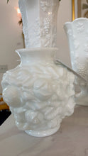 Load image into Gallery viewer, Vintage Milk Glass Vase &quot;Roses&quot;
