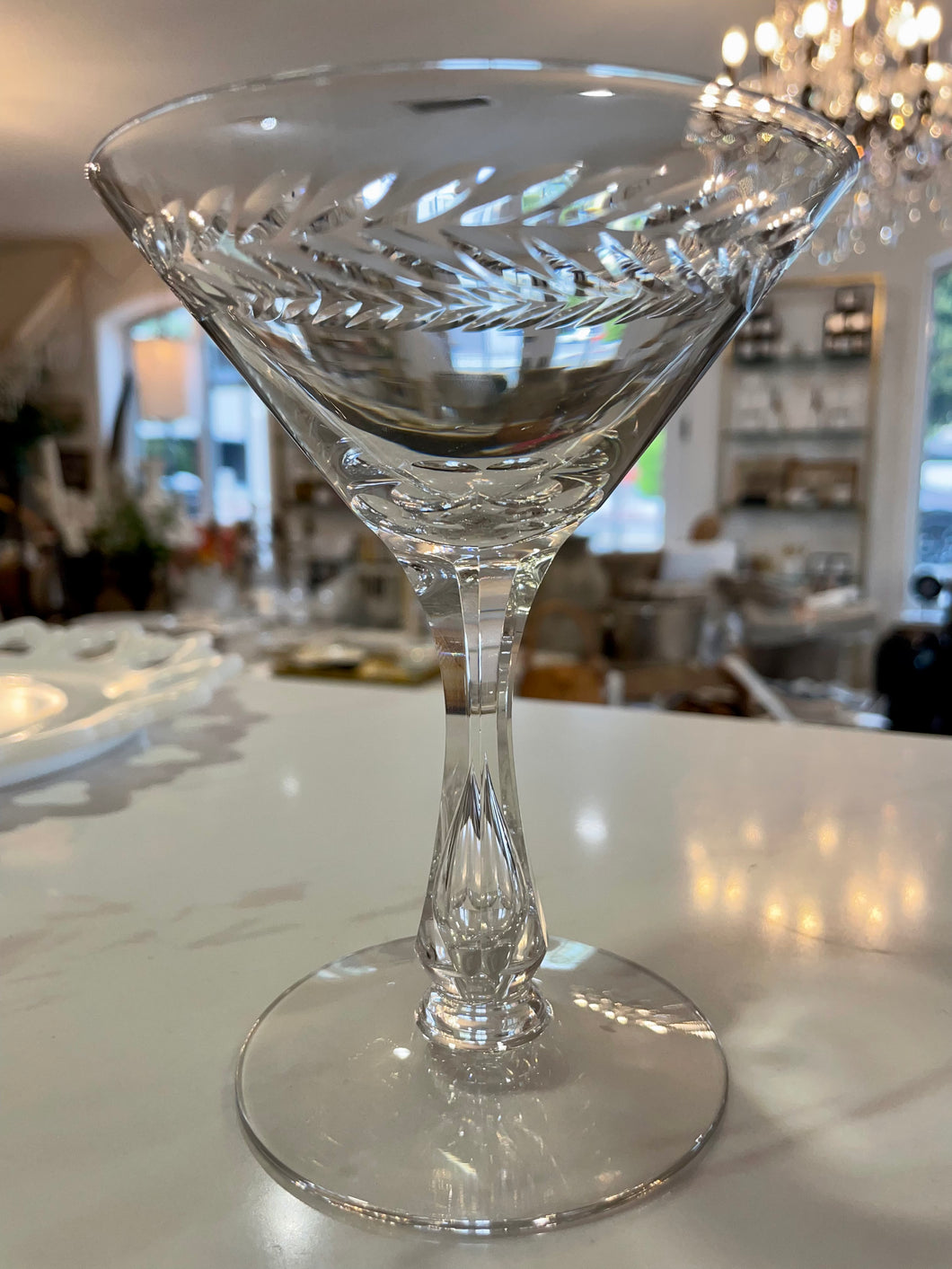 Vintage Seneca Crystal Martinis set/8
