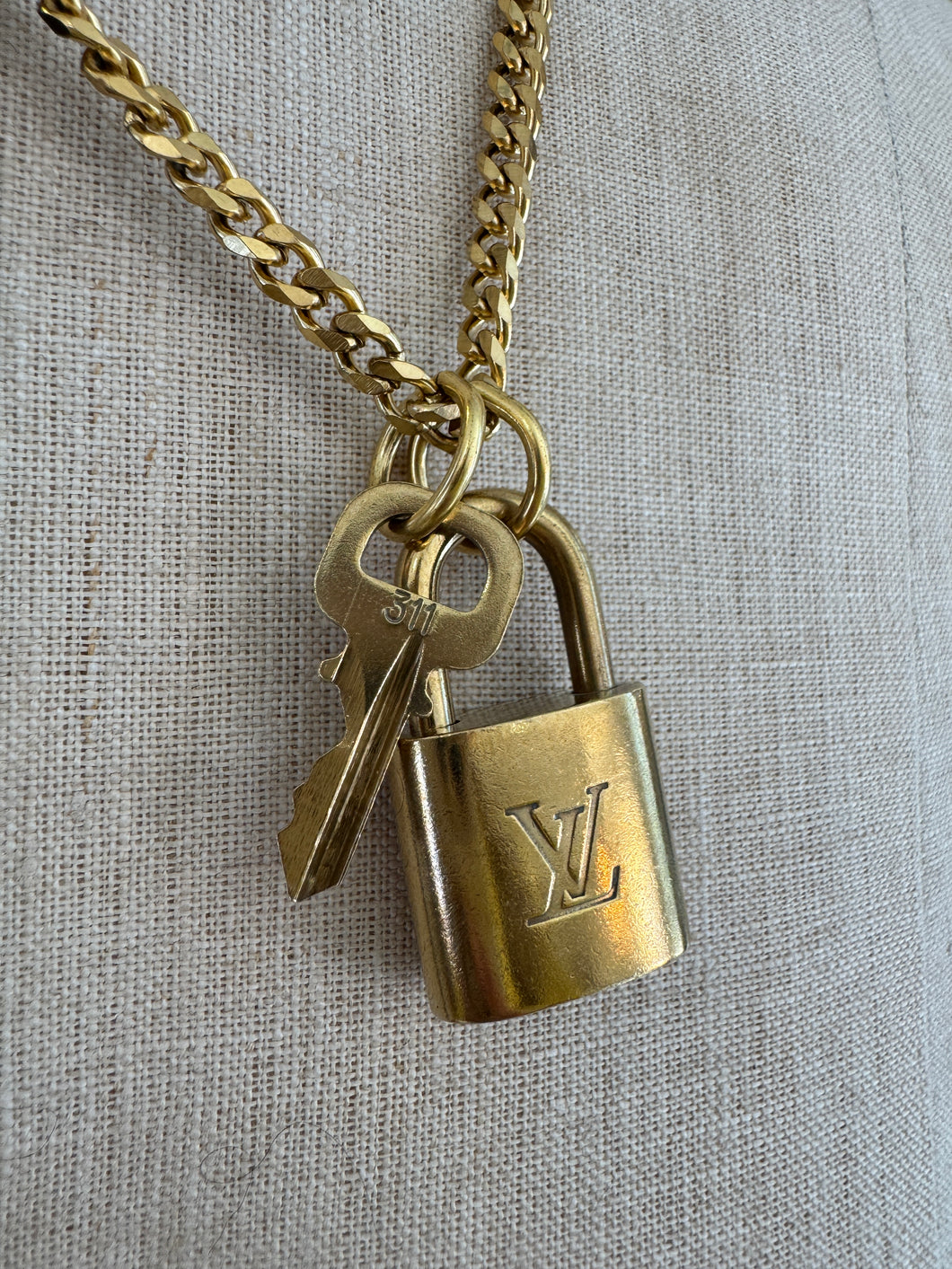 Louis Vuitton Lock Key Necklace