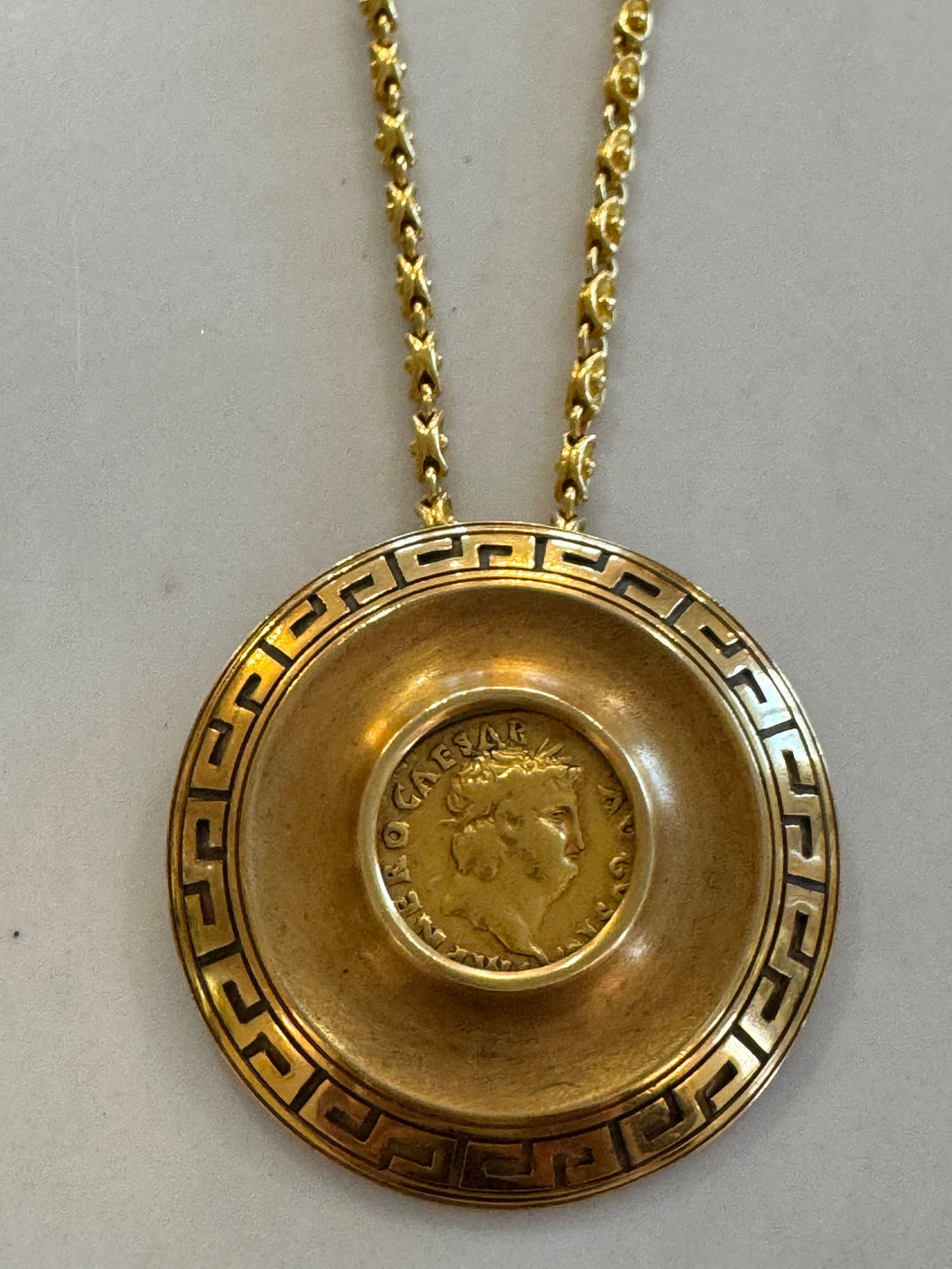 Ancient Caesar Coin Pendant