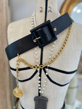 Load image into Gallery viewer, Vintage Chanel Leather Medallion Chain Belt
