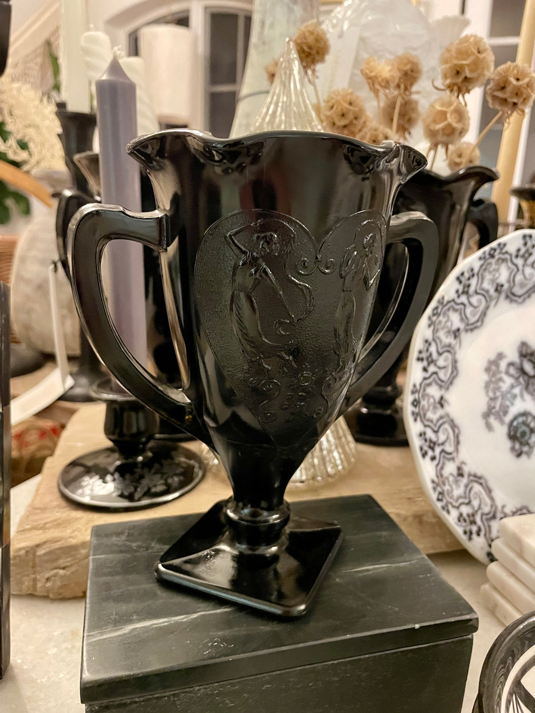 Vintage Black Amethyst Loving Cup - SMALL