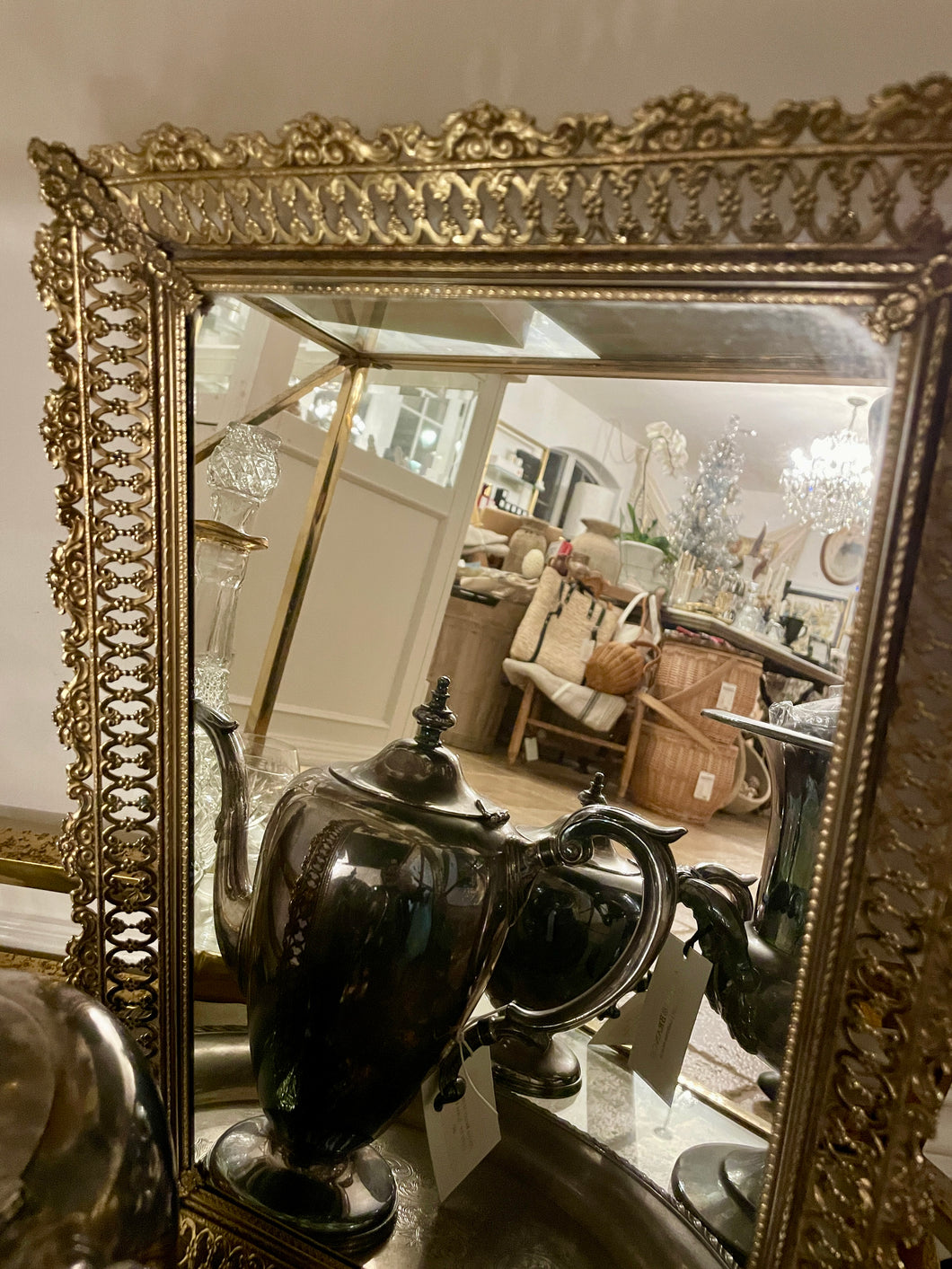 Vintage Mirrored Vanity Tray