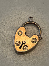 Load image into Gallery viewer, Vintage Edwardian Padlock Heart Charm

