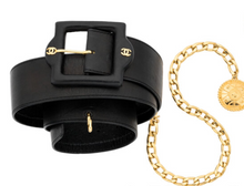 Load image into Gallery viewer, Vintage Chanel Leather Medallion Chain Belt

