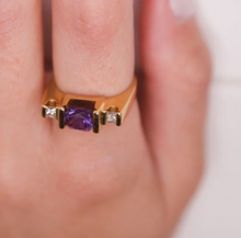 Load image into Gallery viewer, Vintage Purple Sapphire &quot;Ursula&quot; Ring
