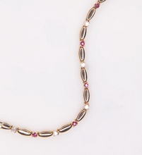 Load image into Gallery viewer, Vintage Ruby Diamond Bracelet &quot;Piglet&quot;
