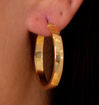 Vintage Gold Hoop Earrings 