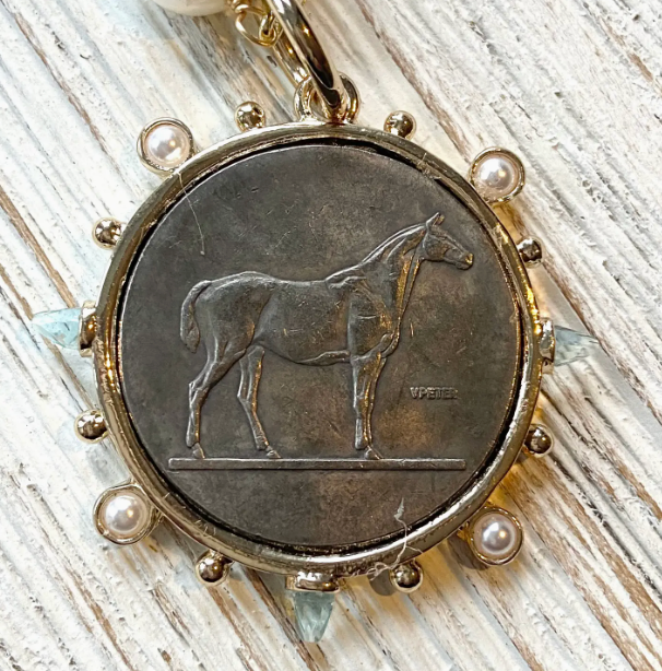 Horse Coin Pearl Necklace