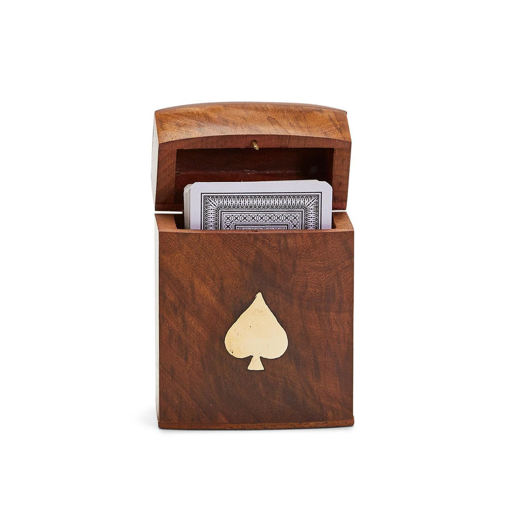Playing Cards in Wood Case