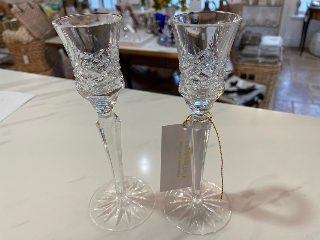 Crystal Candle Holders - pair
