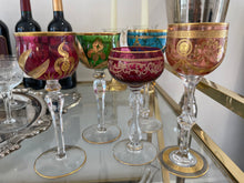 Load image into Gallery viewer, Mixed Set of Bohemian Cordial Glasses
