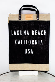Market Tote | Laguna Beach | Black Jute