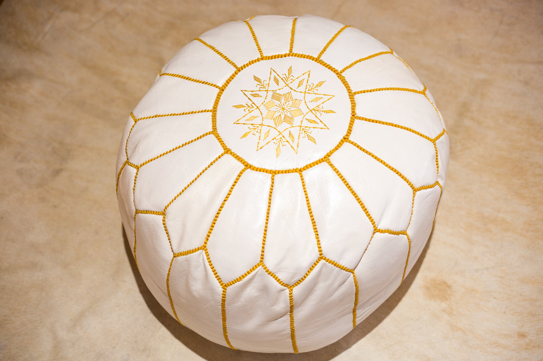 Morrocan Leather Pouf