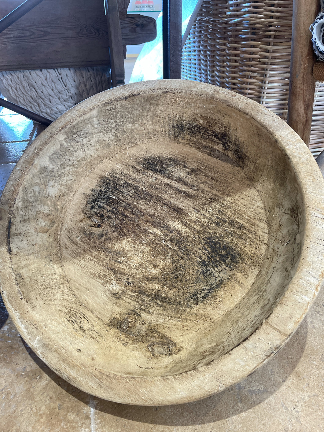 Wood Bowl Wide & Rustic