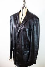 Load image into Gallery viewer, Claude Montana Leather Black Blazer - Medium
