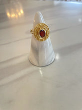 Load image into Gallery viewer, Antique 18k Garnet Ring
