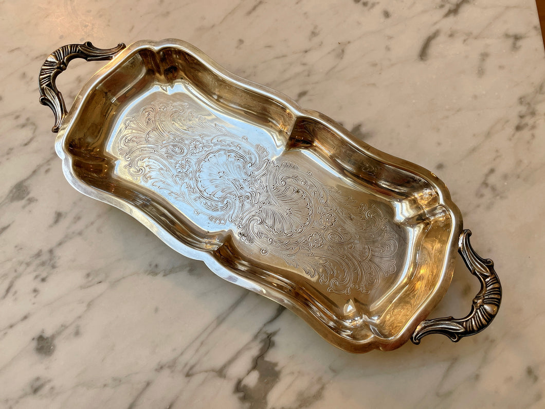 Vintage Small Silverplate Tray