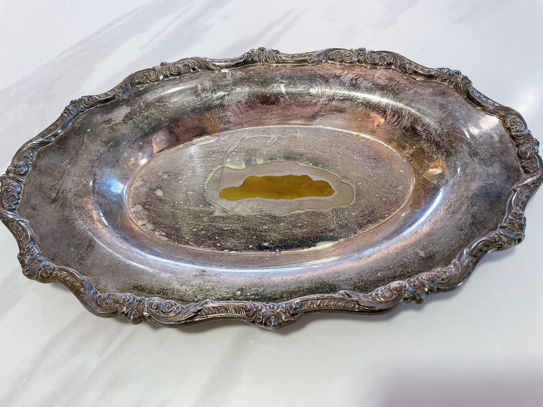 Silverplate Tray Oval Small