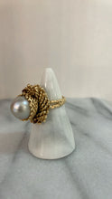 Load image into Gallery viewer, Vintage Pearl/Ruby Rope Ring

