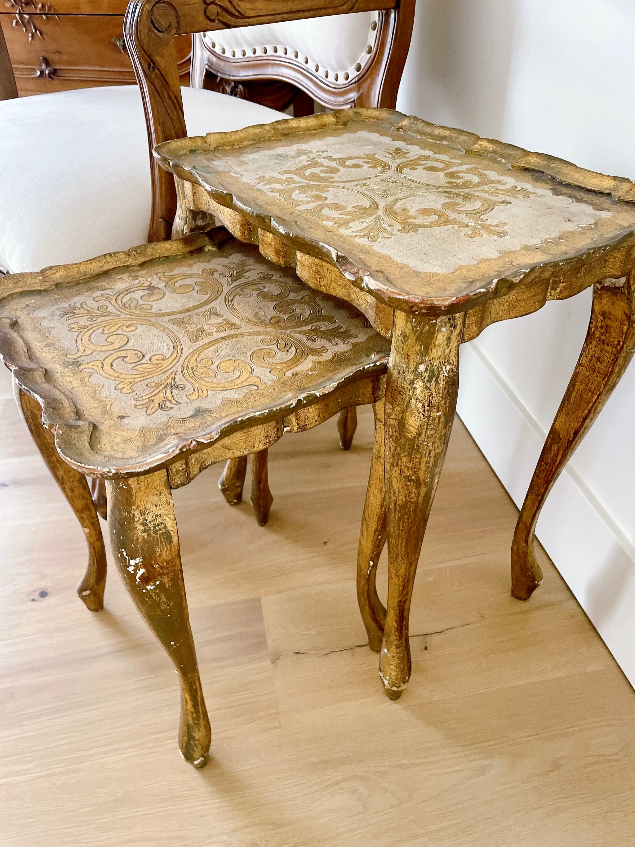 Vintage Florentine Nesting Tables pair – Arrow&Branch Home