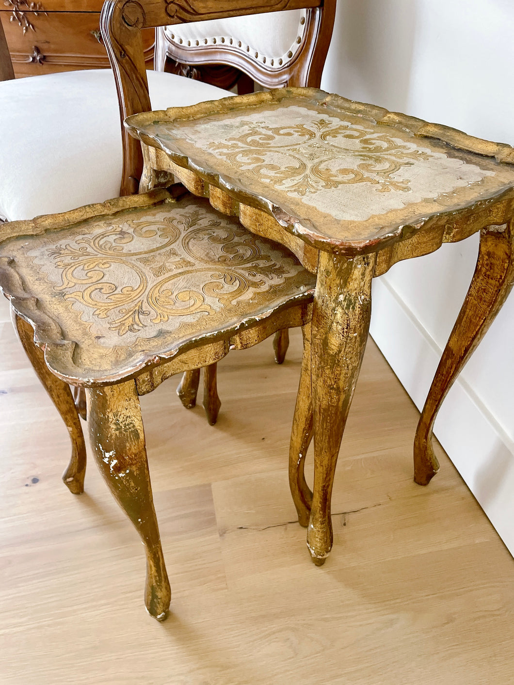 Vintage Florentine Nesting Tables pair
