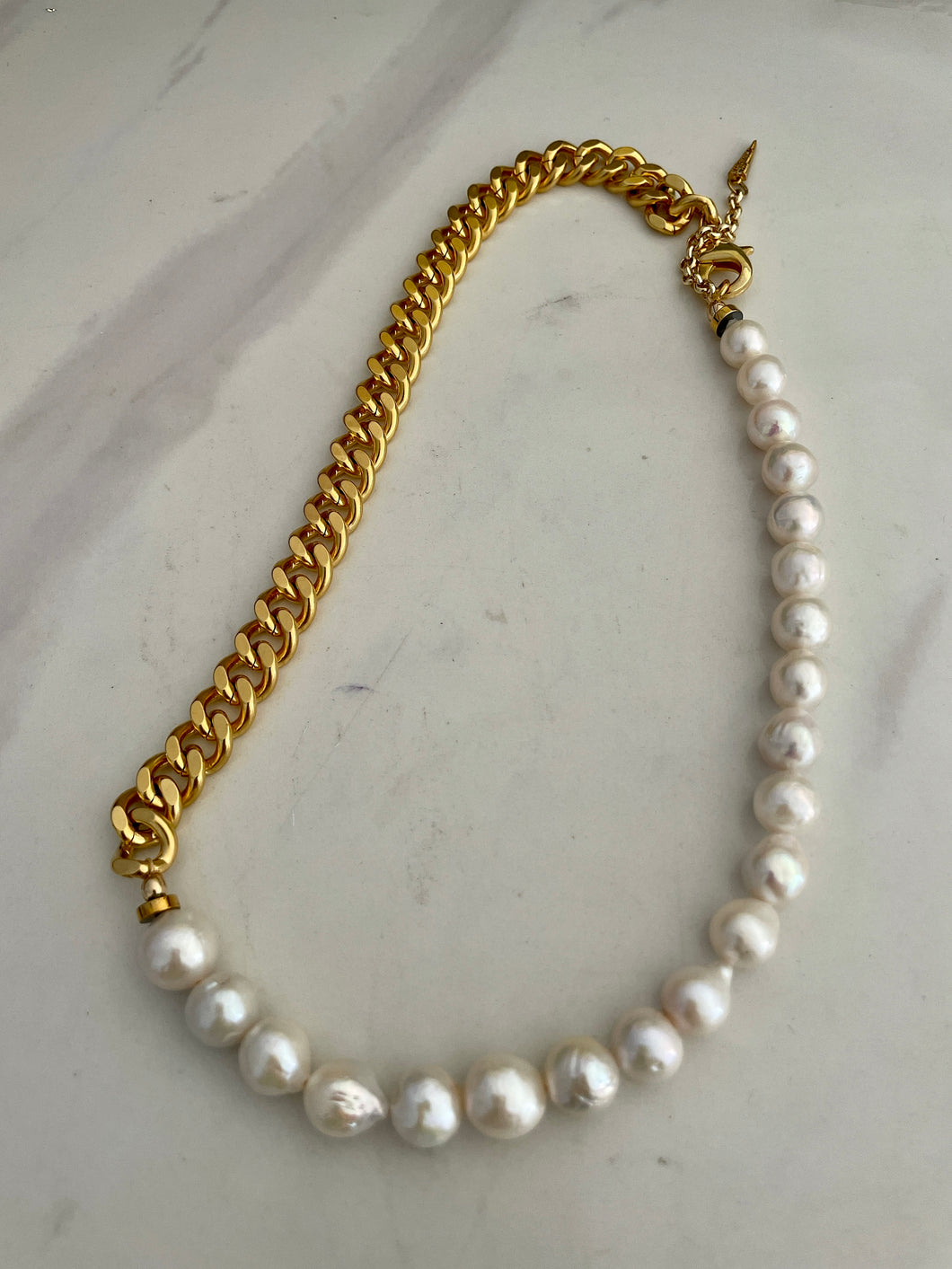 Natural Pearl & Gold Gemstone Necklaces