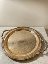 Load image into Gallery viewer, Vintage Silverplate Large 18&quot; Tray Round
