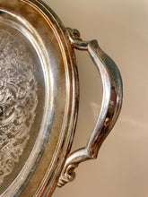 Load image into Gallery viewer, Vintage Silverplate Large 18&quot; Tray Round
