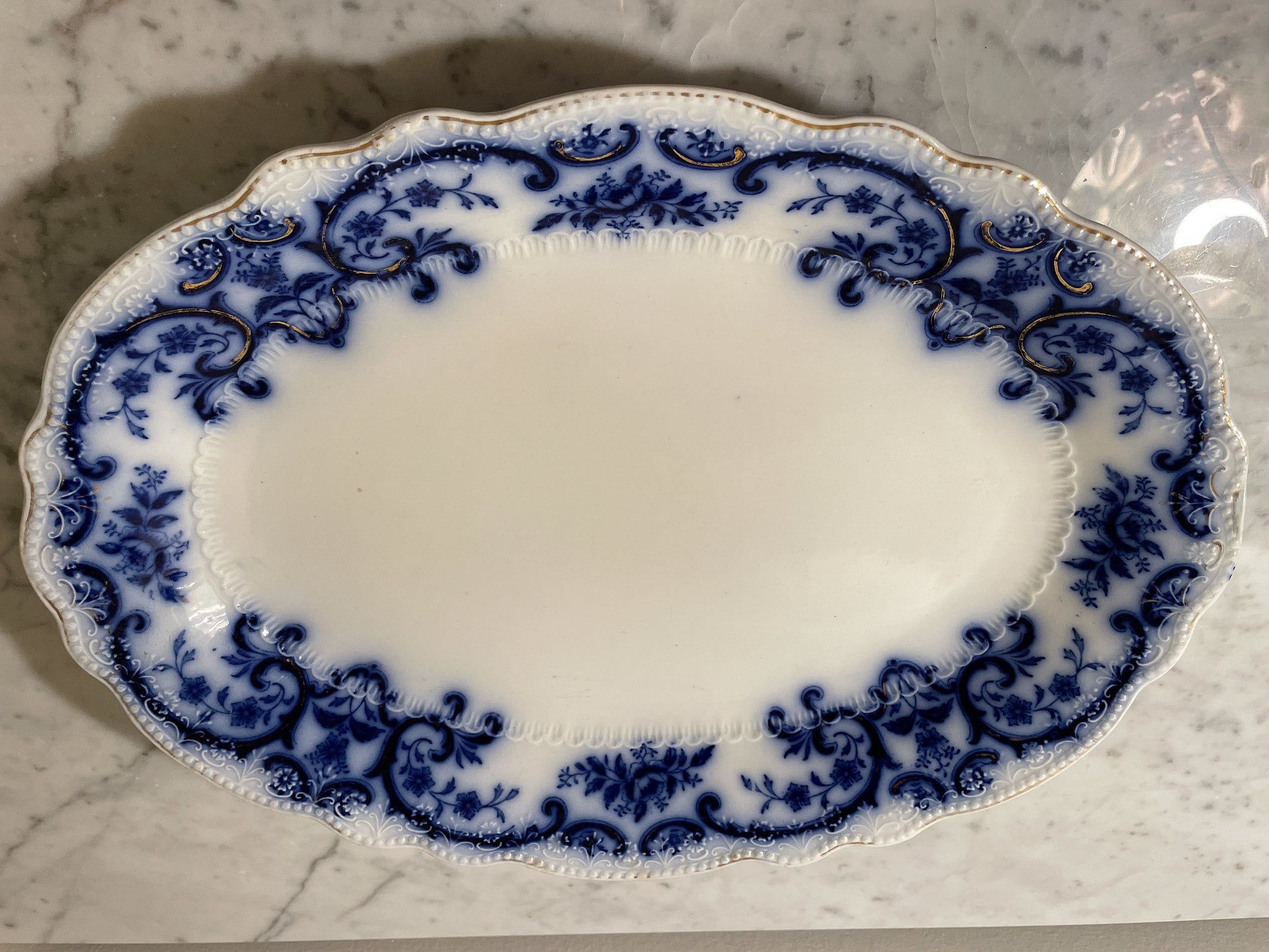 Antique Oval Platter - Flow Blue – Arrow&Branch Home