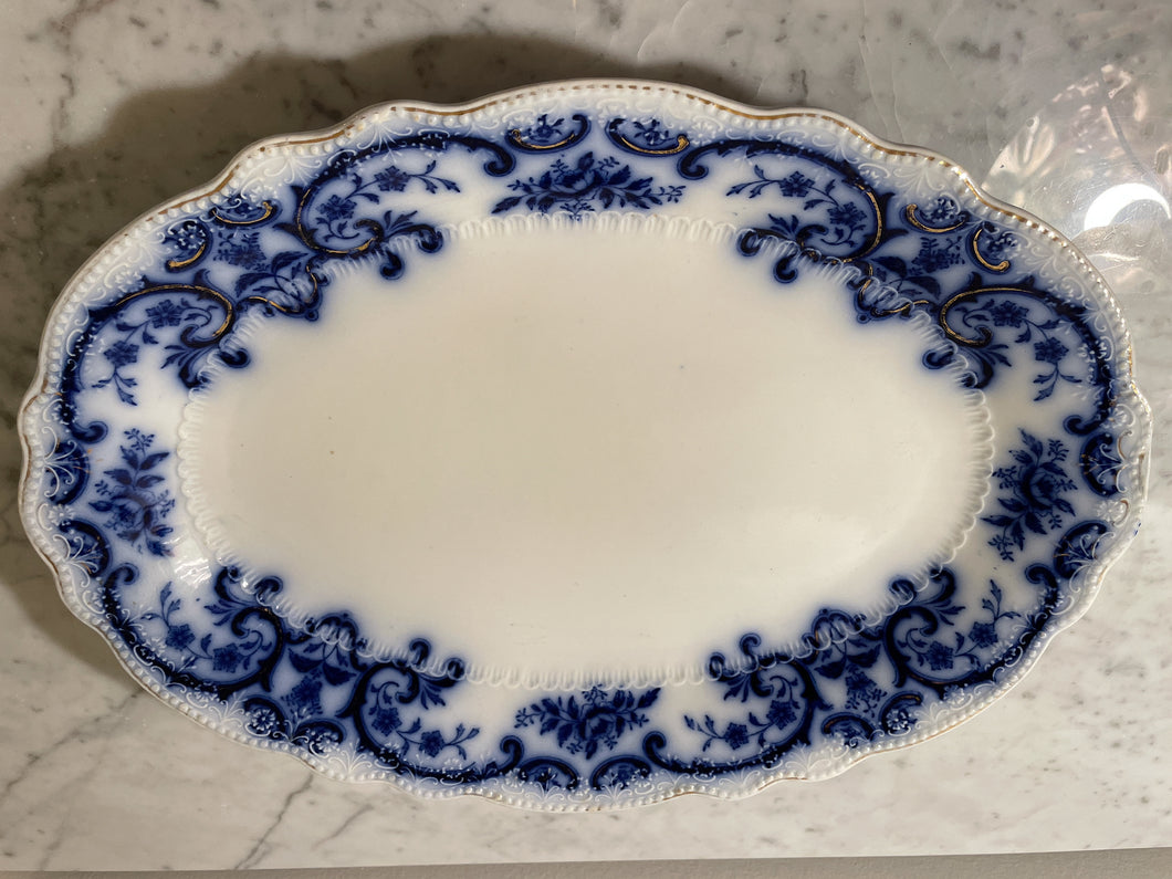 Antique Oval Platter - Flow Blue