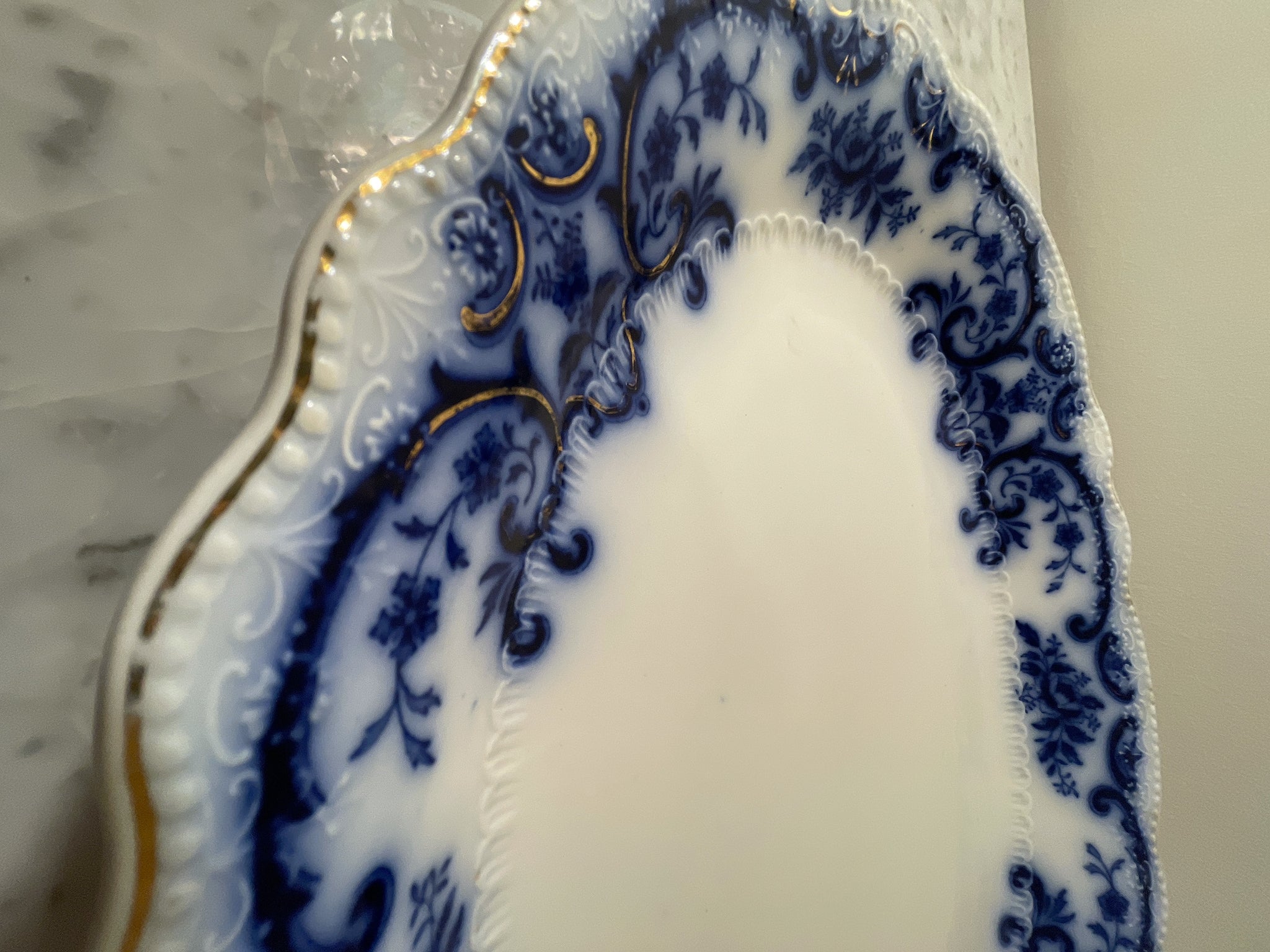 Antique Oval Platter - Flow Blue – Arrow&Branch Home