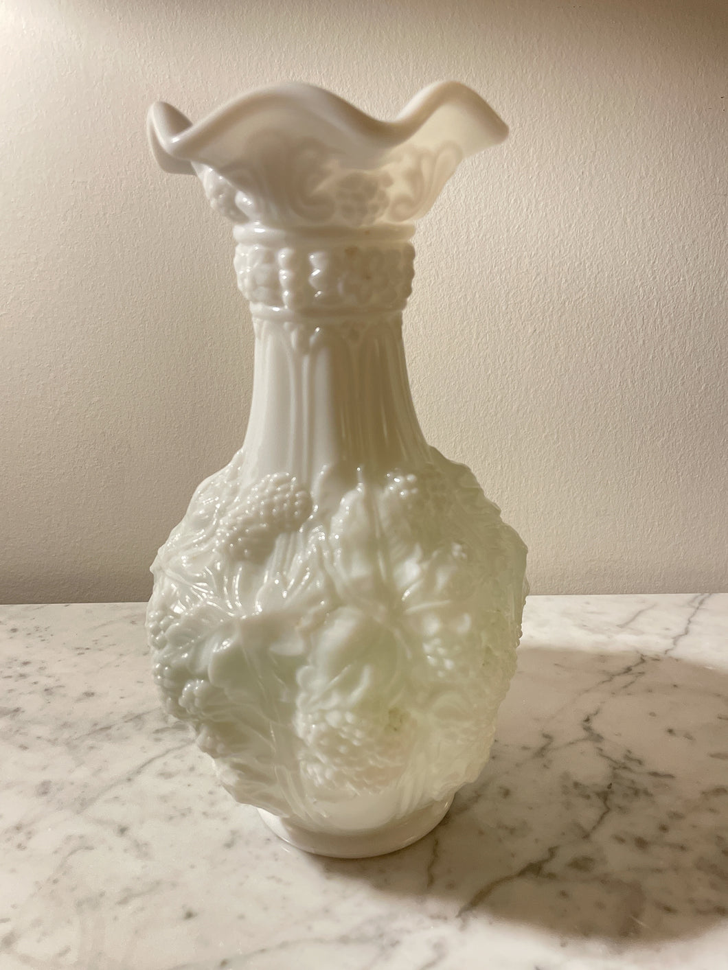 Vintage Milk Glass Vase 10