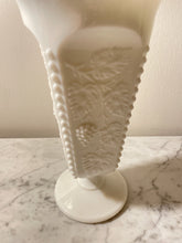 Load image into Gallery viewer, Vintage Milk Glass Vase - Paneled Tall
