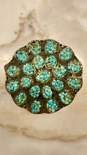Load image into Gallery viewer, Belt Buckle - Turquoise/Brass
