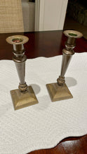 Load image into Gallery viewer, Vintage Tapered Brass Candlesticks pair
