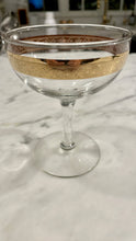 Load image into Gallery viewer, Vintage Gold Rimmed Coupes set/5
