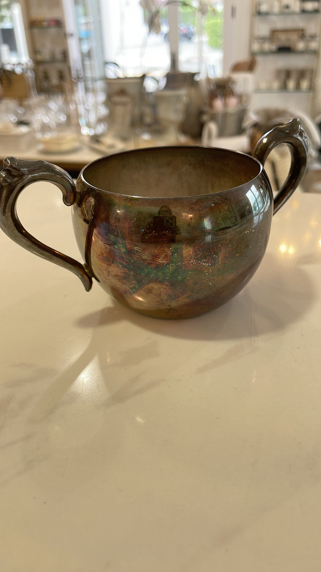 Vintage Silverplate Handled Cup